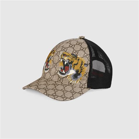 gucci tiger hat|Gucci GG Supreme Tiger Baseball Cap .